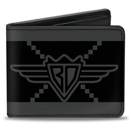 Bi-Fold Wallet - Buckle-Down BD Monogram2 Black Gray
