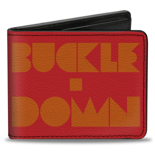 Bi-Fold Wallet - BUCKLE-DOWN Shapes Red Orange