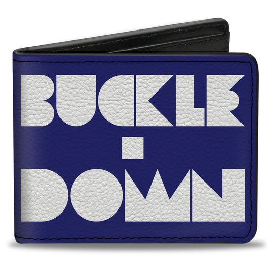 Bi-Fold Wallet - BUCKLE-DOWN Shapes Blue White