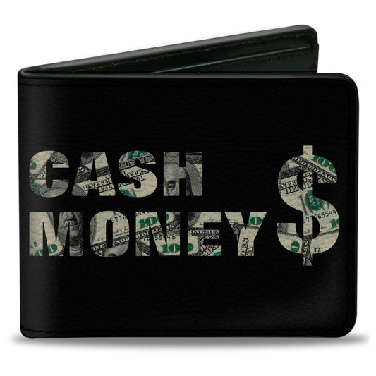 Bi-Fold Wallet - CASH MONEY $ Black Dollars