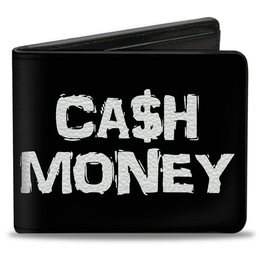 Bi-Fold Wallet - CA$H MONEY Black White