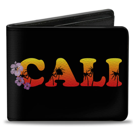Bi-Fold Wallet - CALI Tropical Black Multi Color