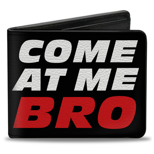 Bi-Fold Wallet - COME-AT ME-BRO Black White Red