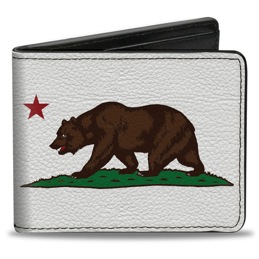 Bi-Fold Wallet - Cali Bear White