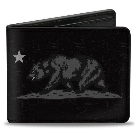 Bi-Fold Wallet - Cali Bear Black Grays