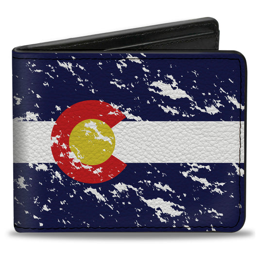 Bi-Fold Wallet - Colorado Flags4 Weathered