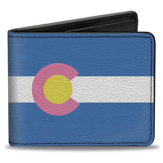 Bi-Fold Wallet - Colorado Flags Pastel