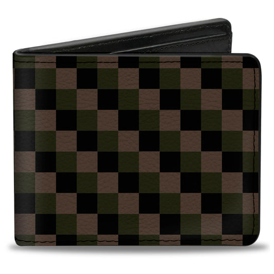 Bi-Fold Wallet - Checker Trio Tan Black Olive