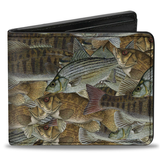 Bi-Fold Wallet - Fishes Stacked