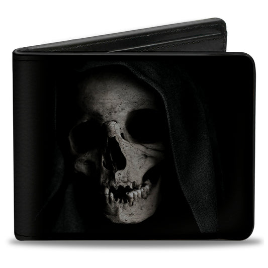 Bi-Fold Wallet - Grim Reaper Face YOU'RE NEXT Black Grays Red