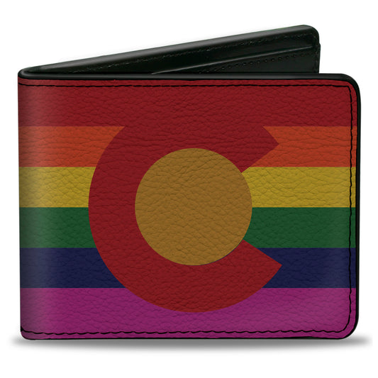 Bi-Fold Wallet - Colorado Flags2 Pride Vintage
