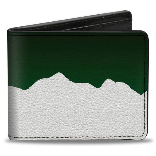 Bi-Fold Wallet - Colorado Solid Mountains Green White
