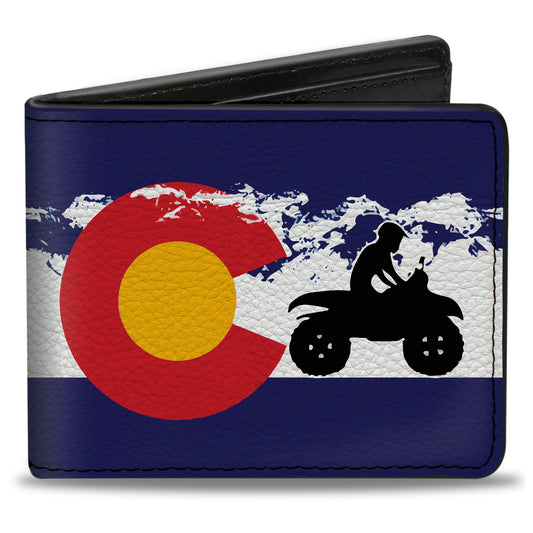 Bi-Fold Wallet - Colorado ATV Rider Mountains