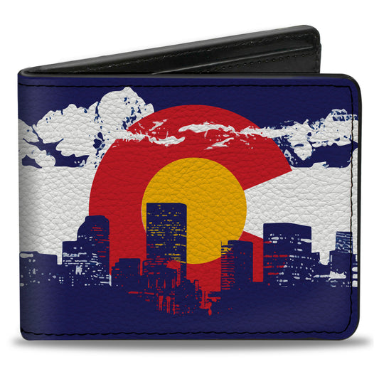 Bi-Fold Wallet - Colorado Skyline Mountains
