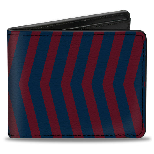 Bi-Fold Wallet - Chevron2 Red Navy