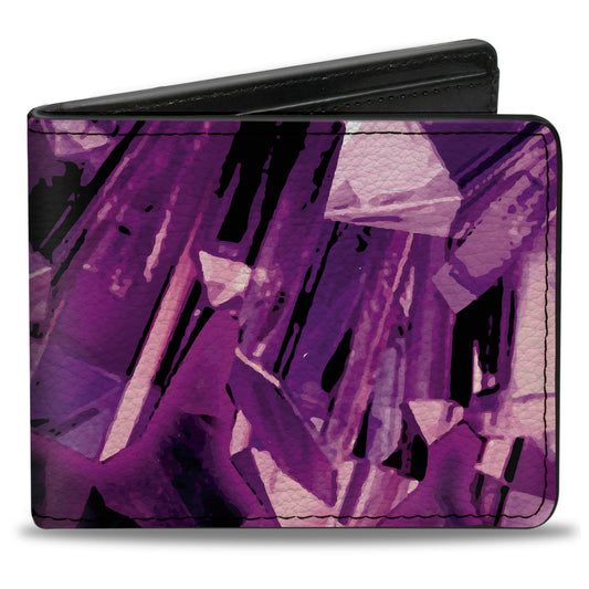 Bi-Fold Wallet - Crystals Purples