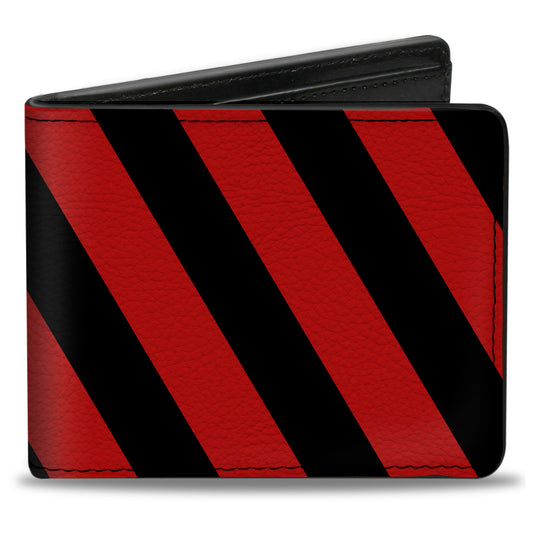 Bi-Fold Wallet - Candy Cane2 Stripe White Red