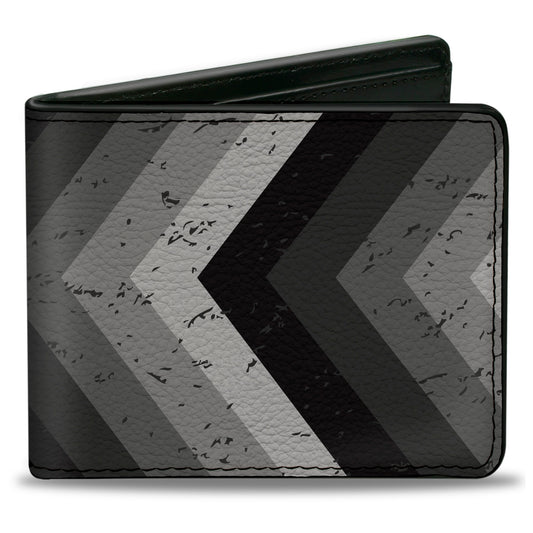 Bi-Fold Wallet - Chevron Weathered Black Grays