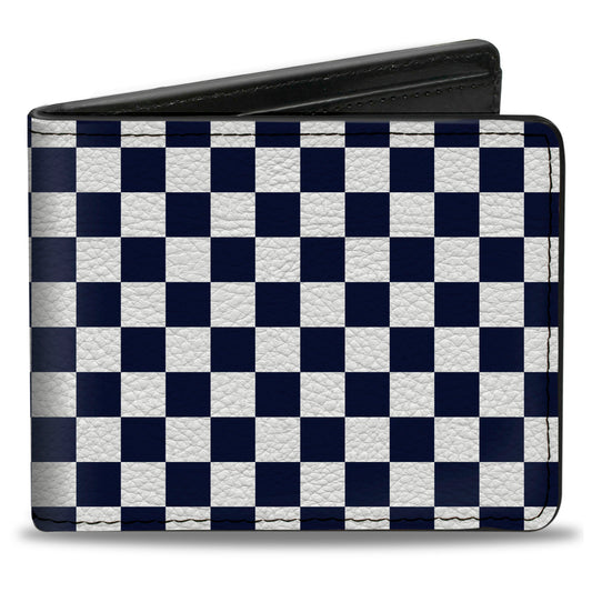 Bi-Fold Wallet - Checker Midnight Blue White