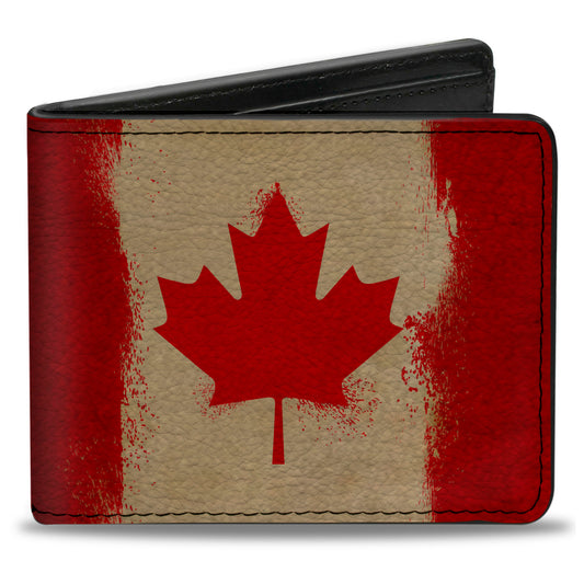 Bi-Fold Wallet - Canada Flag Painted