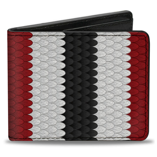 Bi-Fold Wallet - Coral Snake Stripe Red White Black