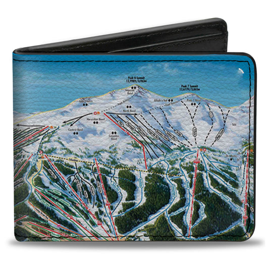 Bi-Fold Wallet - Colorado Breckenridge Ski Maps