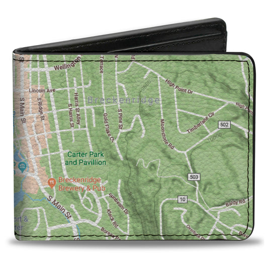 Bi-Fold Wallet - Colorado Breckenridge Street Map
