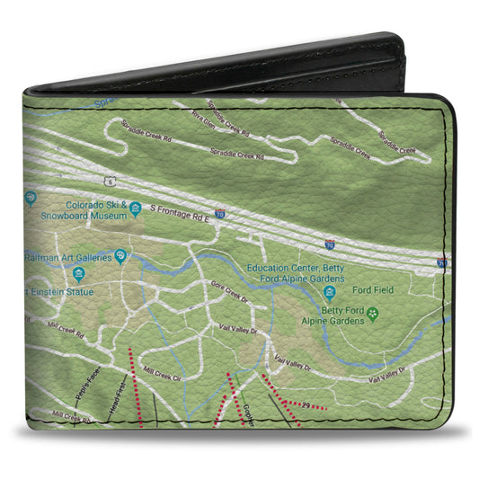 Bi-Fold Wallet - Colorado Vail Mountain Street Map