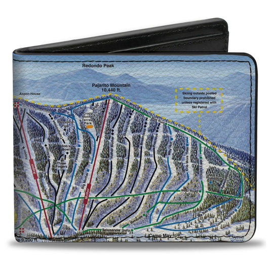 Bi-Fold Wallet - Colorado Aspen Ski Trail Map