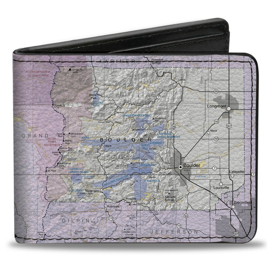 Bi-Fold Wallet - Colorado Boulder City Map