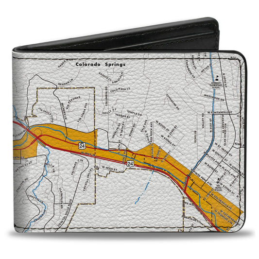 Bi-Fold Wallet - Colorado Manitou Springs City Map