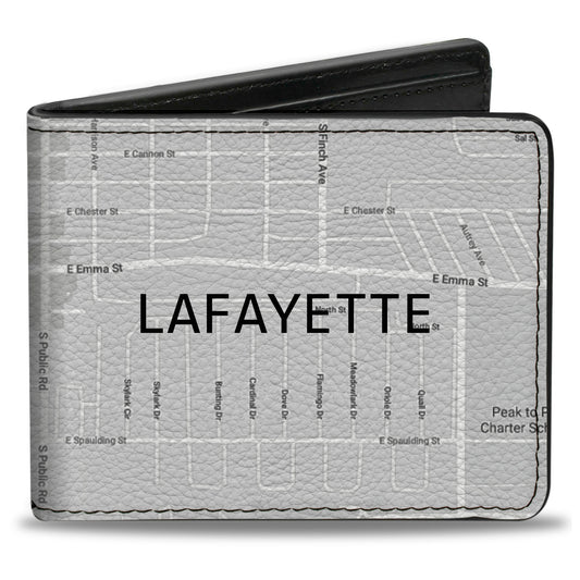 Bi-Fold Wallet - Colorado Lafayette Street Map