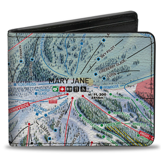 Bi-Fold Wallet - Colorado Winter Park Run1 Mary Jane