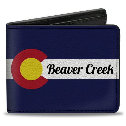 Bi-Fold Wallet - Colorado BEAVER CREEK Flag Blue White Red Yellow