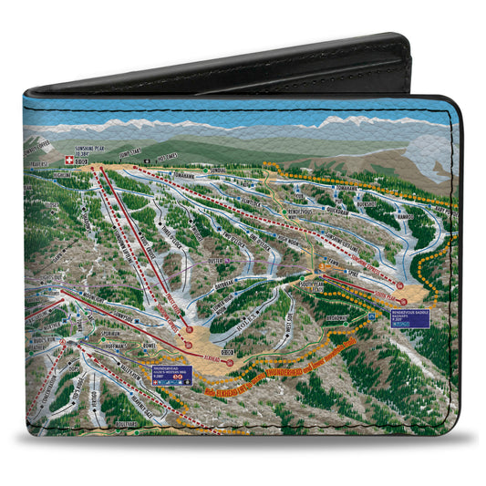 Bi-Fold Wallet - Colorado Steamboat Ski Trail Map