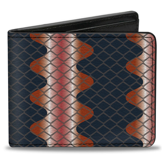 Bi-Fold Wallet - Snake Death Adder Reds Grays