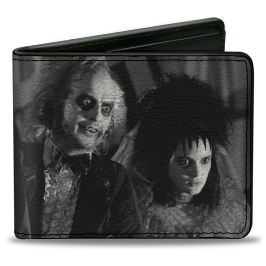 Bi-Fold Wallet - Beetlejuice and Lydia Wedding Scene Blocks Black/White  ***Keaton/Ryder***