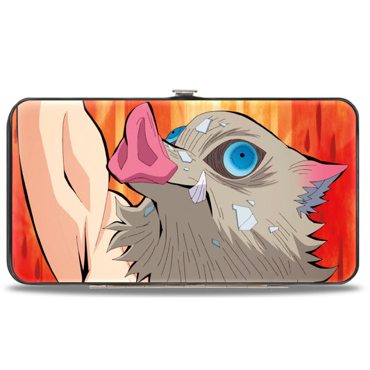 Hinged Wallet - DEMON SLAYER Tanjiro and Inosuke Boar Head Poses and Title Logo