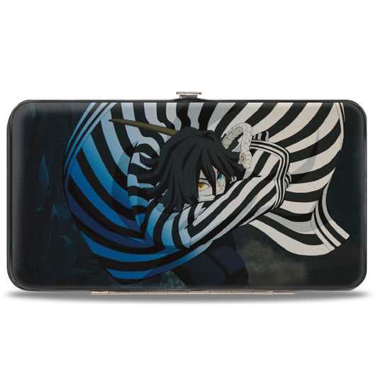 Hinged Wallet - DEMON SLAYER Tanjiro Kamado and Obanai Iguro Poses with Title Logo