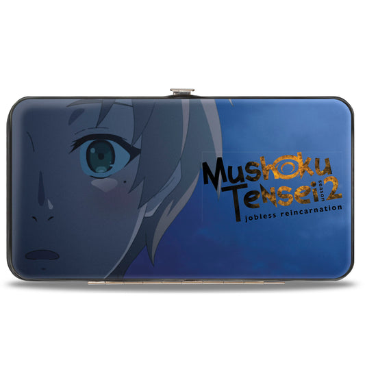 Hinged Wallet - MUSHOKU TENSEI Rudeus Greyrat and Fitz Close-Up Faces Blues