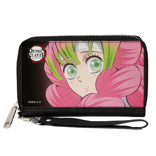 PU Zip Around Wallet Rectangle - Demon Slayer Mitsuri Kanroji Pose Close-Up