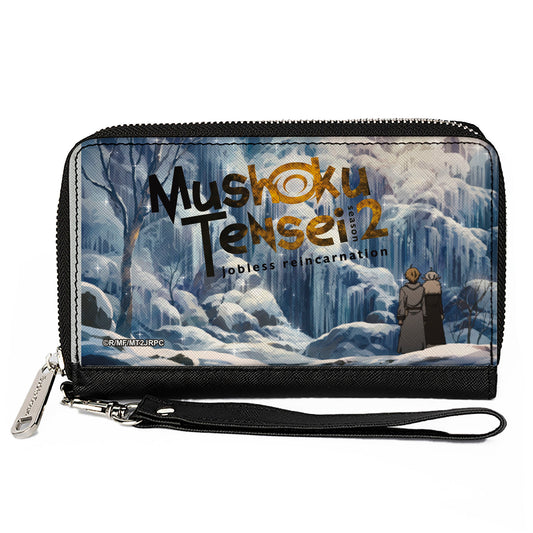 PU Zip Around Wallet Rectangle - MUSHOKU TENSEI Rudeus Greyrat and Sylphiette Winter Scene