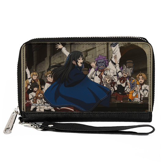 PU Zip Around Wallet Rectangle - Mushoku Tensei Nanahoshi Shizuka Celebration Scene