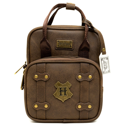 Crossbody Bag with Handles - Harry Potter Hogwarts SCHOOL OF WITCHCRAFT AND WIZARDY Brown