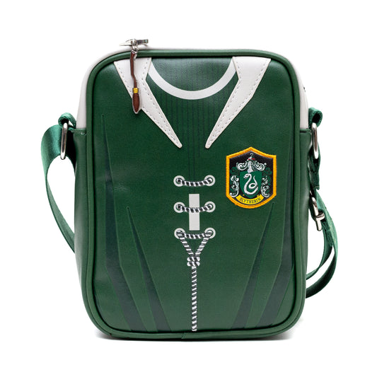 Crossbody Bag - Harry Potter Hogwarts Slytherin Quidditch Uniform with Embroidery Green/Gray