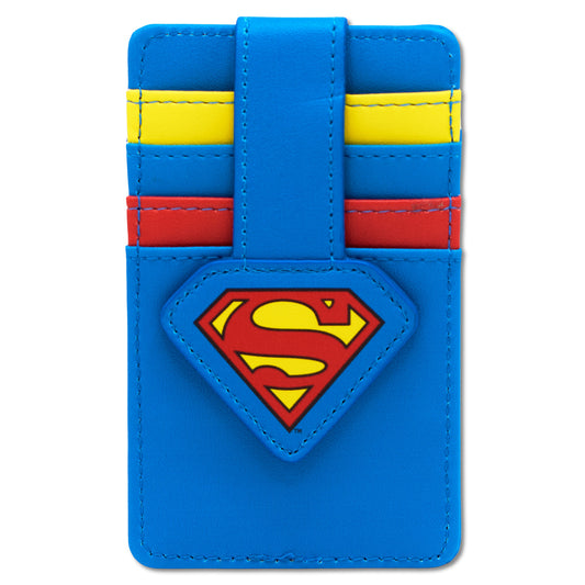 Character Wallet ID Card Holder - Superman Super Shield Logo Blue