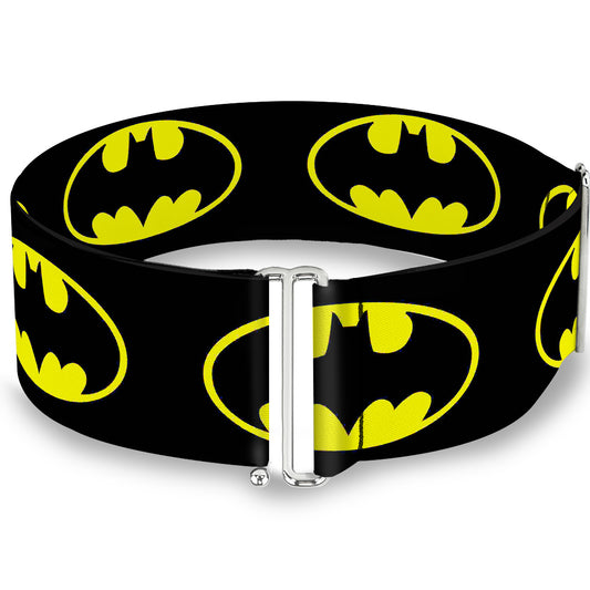 Cinch Waist Belt - Batman Shield-2 Black/Yellow