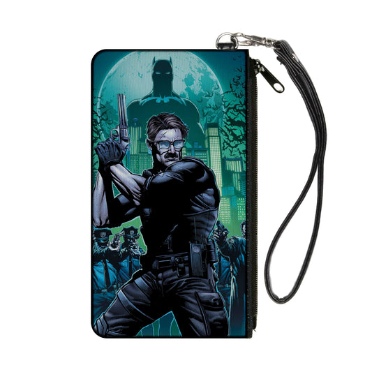 Canvas Zipper Wallet - SMALL - The New 52 Detective Comics Issue #25 James Gordon Cover Pose Blues/Greens