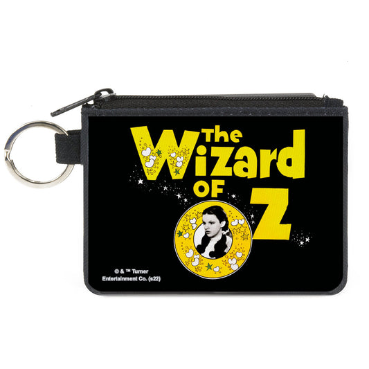 Canvas Zipper Wallet - MINI X-SMALL - THE WIZARD OF OZ Dorothy Pose Black/Yellow/White