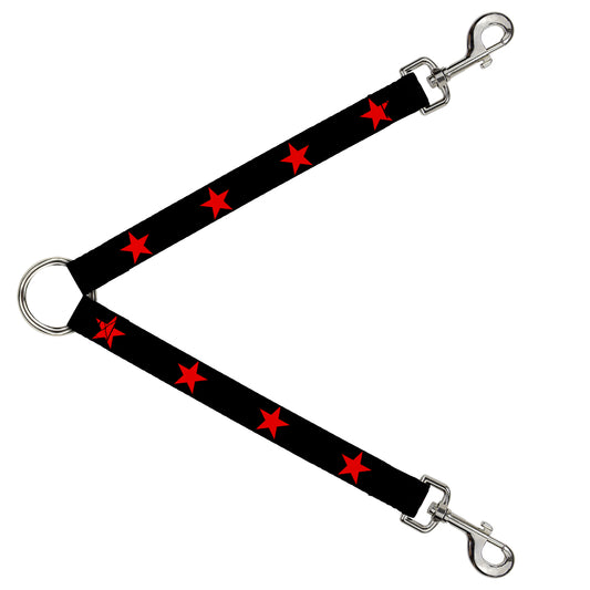 Dog Leash Splitter - Star Black/Red